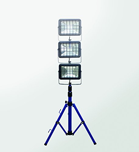 as – Schwabe Chip-LED-Strahler 30 W auf Stativ mit Transport-Koffer, IP 65 Baustrahler für Aussen und Baustelle, Blau a_plus, 1 Stück, 46404 - 3