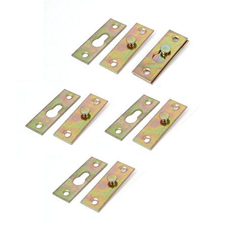 sourcingmap® Glas Bilder Spiegel Wandbehang Platte Klammer Bronze-ton 5 Paar