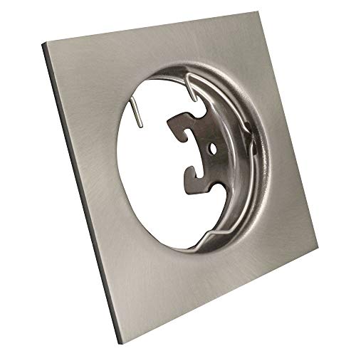 Preisvergleich Produktbild Einbaustrahler inkl GU10 Fassung Eisen gebürstet Rund Schwenkbar Einbauspot Deckeneinbauleuchte Deckeneinbaustrahler Einbaurahmen Einbauleuchte Einbauring Deckeneinbaurahmen 505A