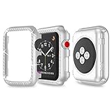 GENAUE AUSSCHNITTE - Durch den präzisen Prozess passt dieser Fall sehr gut zur Apple Watch. Sie haben einen genauen Zugriff auf den Bildschirm, den Netzschalter, die digitale Krone und den Lautsprecher. Das leichte design passt perfekt zu Ihrem iWatch