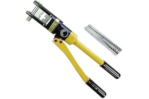 KATSU TOOLS KATSU 14 Tons Hydraulic Crimping Tool 16-240mm² with 10 Steel Dies, Manual High Pressure Hydraulic Electric Cable Tool Kit for Copper and Aluminum Terminal Lugs Battery Wire Crimping 416373