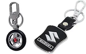 Mist Leather Keychain (Pack of 2) (Black_Mist032)