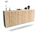Produktbild Dekati Sideboard Lakewood hängend (180x77x35cm) Korpus Weiss matt | Front Holz-Design Pinie | Push-to-Open
