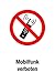 Produktbild Verbotsschild - Mobilfunk Verboten - Aluminium Selbstklebend - 20 x 30 cm