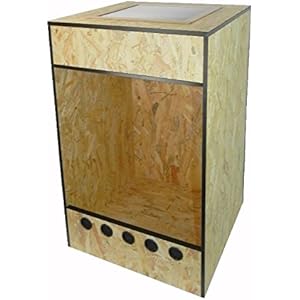 TerraBasic RepCage 50x50x80, Frontbelüftung Gazedeckel, schwarze ABS Kanten