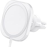 Spigen MagFit Air Vent Car Mount Holder - White | MagFit Air Vent Car Mount Designed for Apple MagSafe Charger Compatible wit