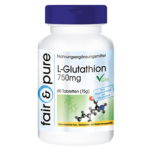 L- Glutathione Reduced - 750mg - Vegan - 60 Tablets