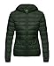 Women's Hooded Packable Ultra Light Weight Down Coat NLM(Blackish Green,X-Large)