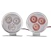 Autofy Universal Round 3 LED Flashing Strobe Light for All Bikes (Red and Blue) RS.836.00