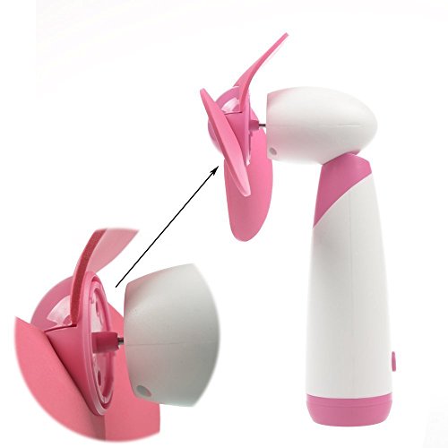 Yidarton Persönliche Hand Tragbaren Batteriebetriebenen Mini Luft Ventilator für zu Hause und Unterwegs (Rosa) - 3