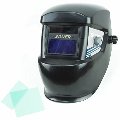 Automatik Schweißhelm mit Solarzellen Schweißschirm inkl.2 Vorsatzscheiben 10379 - 2