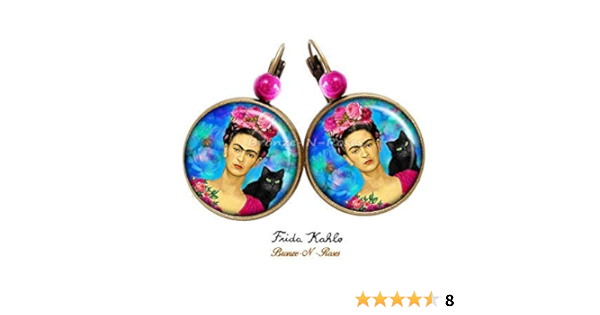 Et Le Chat Artiste Peintre Bronze N Roses Cadeau Bijou De Sac Frida Kahlo Produits Handmade Lemoncitylive Com
