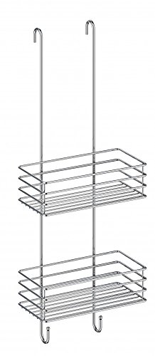 Smedbo B1210 Duschkorb Hängeregal, Duschablage Duschregal Badablage doppelt aus Edelstahl verchromt 66 x 25 cm Ideal für das Badezimmer