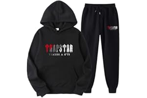 XYYYHTL Trapstar Tracksuit Tracksuit Mens Full Set Jogging Set Hooded Jacket + Trousers Pants Trapstar Pocket Tracksuit Unisex with Letter Print Suit for Autumn and Winter Trapstar Coat