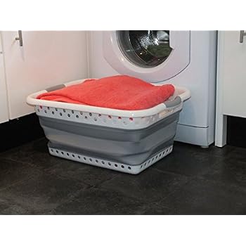 Laundry Basket With Folding Legs Wash Hamper Storage Washing Bin ...