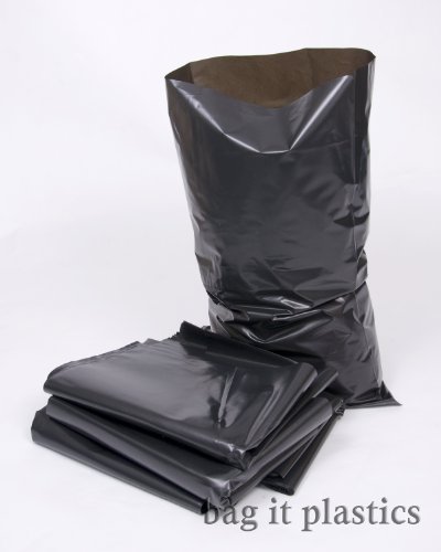 Ultra Heavy Duty Black Rubble Sacks (40kg) – 400 Gauge 20" x 30" (500mm x 750mm) Strong Builders Bags for Bricks, Rubble, Gravel, Garden Waste – Pack of 10