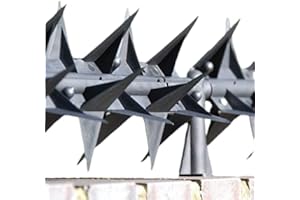 Stegastrip® FENCE & WALL SPIKES - 2.5m + Posts - Security Anti-Climb Deterrent for Cats, Foxes, Birds & Intruders – Plastic Fence Toppers, Weatherproof & UV Resistant, 60mm High Spikes, Made in the UK