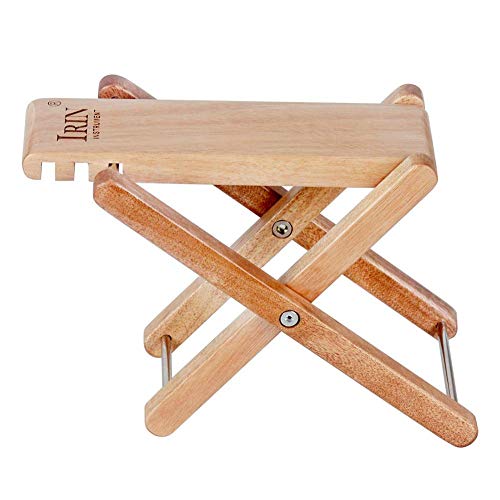 Preisvergleich Produktbild Gitarrenfußbank Pedal Multi-Effekte für elektrische Gitarren-Fußstütze festes Buchen-Holz für Gitarre, 3 Niveaus höhenverstellbares natürliches hölzernes Gitarren-Pedal-Gitarre Holz faltbare Schemel