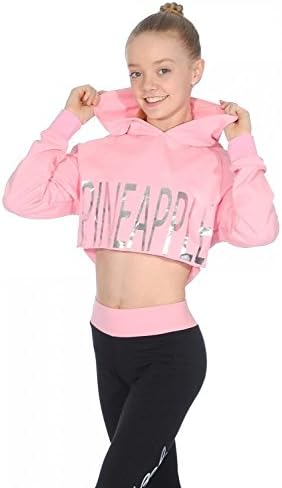 Pineapple Cropped Hoodie Age 9-10 Pink