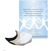 1-2Dry waschbare Achselpads 1 Paar weiß oder schwarz (schwarz)