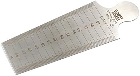 WS Taper Gauge Measuring Hole Size Stainless Steel Test Ulnar Standard/Metric Reading 45MM-60MM &amp; 13/16'' - 2''3/8