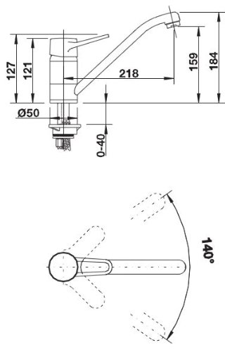 Blanco Orion-F Chrom Niederdruck Spültischarmatur Einhandmischer Mischarmatur HD - 2