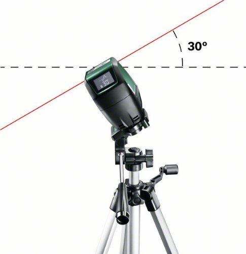 Bosch PLL 2 Kreuzlinienlaser Set + Zielplatte + Schutztasche + Stativ (Arbeitsbereich 10m, Nivelliergenauigkeit ±0,5 mm/m) - 6