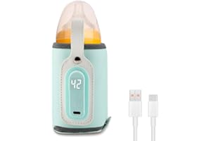 FRANSANDE Scaldabiberon portatile, scaldabiberon USB con display LCD, temperatura regolabile, borsa scaldabiberon scaldavivande, scaldabiberon scaldabiberon termostato scaldabiberon per tutte le bottiglie