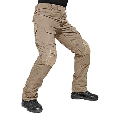 QZHE Pantalon imperméable Pantalon Militaire pour Hommes avec Genouillères Pantalon Cargo Tactique pour Homme Soldat Vert De L'Armée Soldier Pantalon Randonnée Pantalon
