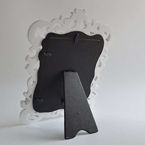 Giftgarden 13×18 Bilderrahmen mit Perlen und Rosen weiß - 6