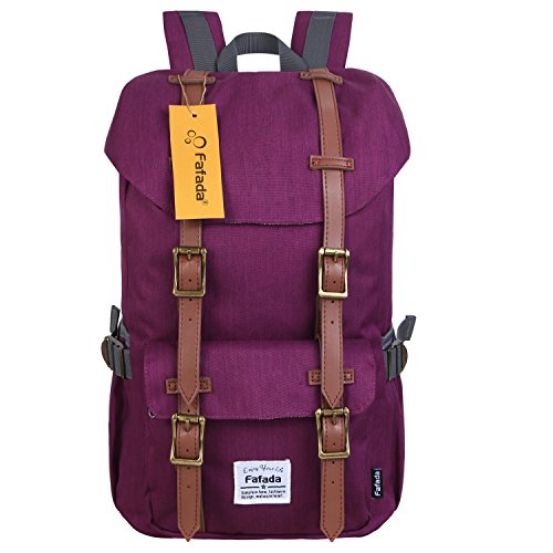 Preisvergleich Produktbild Fafada Rucksack Damen Kinder Wasserabweisend Nylon Daypack Schulrucksack Laptoprucksack Backpack Lila