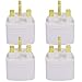 Produktbild MENGS® 4 Stück Reisestecker Adapter für GB UK England 3 Pin Stecker (AC 250V 13A, Farbe: Weiß) mit Material ABS für universal Anschluss