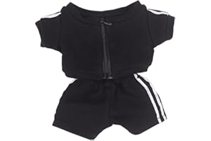 niannyyhouse Sportswear Uniforms 7.8"（20CM） Plush Doll Stuffed Figures Toys Clothes (Black)