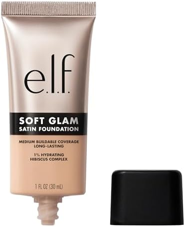 e.l.f. Soft Glam Satin Foundation, Medium Coverage, Long Lasting and Modulable for a Smooth Satin Finish, Vegan & Cruelty-Free, 25 Light Neutral