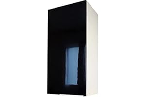 BERLIOZ CREATIONS Berlioz créations CP3HN - Pensile da Cucina a 1 Anta, 30 cm, Colore: Nero Lucido