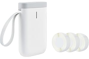 Auptiz D11 Portatile Stampante Per Etichette，Etichettatrice con nastro adesivo Mini Macchina Per Adesivi A Nastro Pocket，compatibile con iOS e Android, per casa e ufficio（3 Tags）