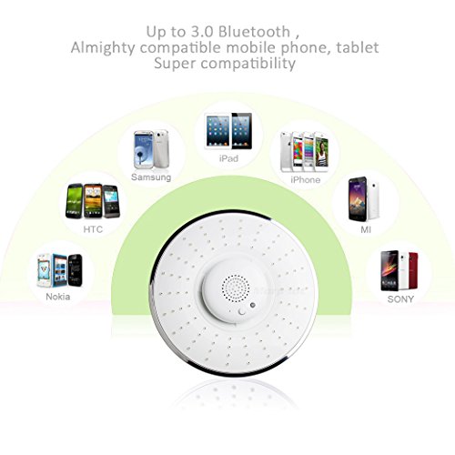 Handbrause von Morpilot Bluetooth Duschkopf Lautsprecher Musik Telefon wasserdicht Eingebauter Typ G1/2 (Durchmesser 21.5cm) - 5