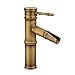 Produktbild JHYS Wasserhahn Waschbecken Einhandgriff Deck Mount Badezimmer Bambus Gefäß Waschbecken Bronze Antiquität Messing Tall Auslauf Badewanne Mischbatterien Badewanne Bambus Form Single Hole Toilette Einzigarti , short
