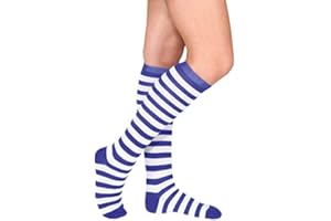 PAPSTAR WOOOOZY Strümpfe kurz, blau-weiß Geringelt, Einheitsgröße