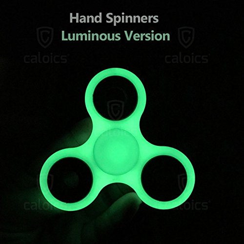 Luminous Hand Spinner,Caloics Fidget Toy Night Bright Spinner,70 * 70 * 10MM,ABS + Metal,With Ceramic Bearings and Rotate up to 3 minutes for Player and ADD, ADHD, Anxiety, and Autism Adult, Children Luminous Hand Spinner,Caloics Fidget Toy Night Bright Spinner,70 * 70 * 10MM,ABS + Metal,With Ceramic Bearings and Rotate up to 3 minutes for Player and ADD, ADHD, Anxiety, and Autism Adult, Children