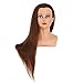 Produktbild hairginkgo 66 cm-28 "100% Echthaar Kosmetologie Mannequin Schraubenmännchen Salon Friseur Training Kopf mit Gratis Tischklemme (91806aw0424)