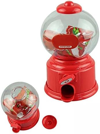 Youngnet Money Jar Money Storage Saving Box Classic Vintage Double Bubble Gum Machine Bank Candy Dispenser Gumball Toy (red)