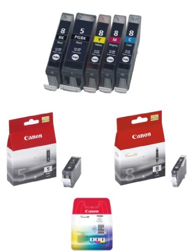 5 Original Canon Patronen ( PGI-5bk, CLI8bk, CLI8cy,CLI8ma,CLI8ye)