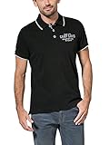 camp david xxl schwarz leger geschnitten Camp David Herren Poloshirt aus Jersey mit kleinem Artwork, Black, XXL