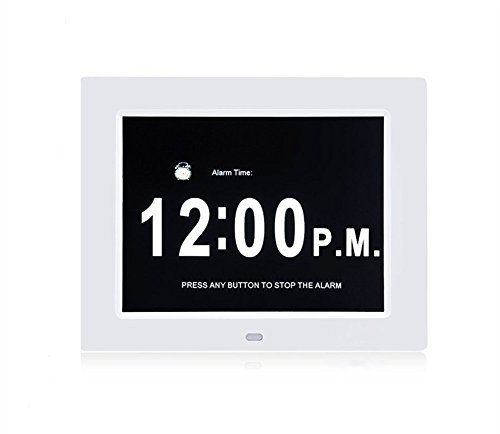 Große Digitaluhr -Das Original-Gedächtnis-Verlust-Digital-Kalender-Tag Uhr mit Extra Large Non-Abbreviated Day & Month.8 “ Clock Perfekt für sehbehinderte Senior Living Niederlassungen Startseite - 5