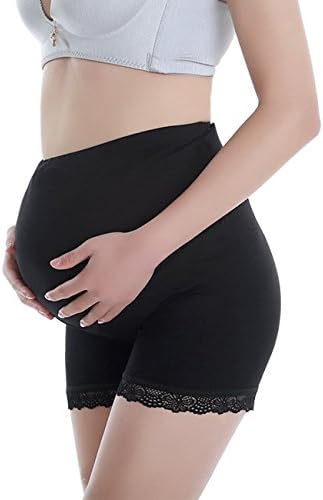 Yodensity Women Maternity Shorts Cotton Pregnancy Short Pants High Waist Adjustable Waistband Over Bump