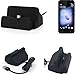 Produktbild Dockingstation für HTC U11 Dual-SIM, schwarz | Ladestation inkl. USB Typ C zum Laden und Synchronisieren, Dock Ladegerät Tischladestation - K-S-Trade(TM)