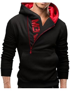 Sweatshirt herren Kolylong® Herren Slim Fit Sweatshirt mit Kapuze Herbst Winter Warm Hooded Zipper Kapuzenpullover...