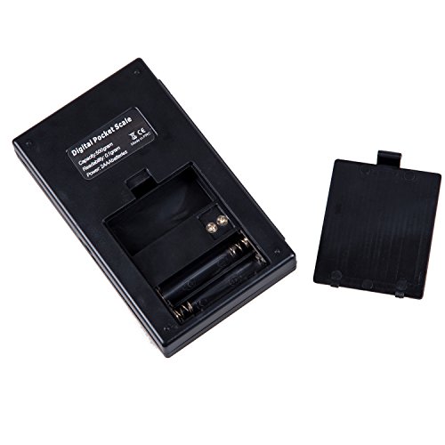 SODIAL (R) Digitale Taschenwaage 500 g x 0.1 g fuer Laborchemikalien, Schmuck, Diamanten, Edelsteine, Gold, Silber, Muenzen, Gewuerze, Schiesspulver, Umschlaege, Lebensmittel, Ernaehrung usw. – schwarz - 2