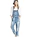 ZhiYuanAN Damen Jeans Latzhose Mode Denim Trägerhose Casual Lose Jeans Overall Jumpsuit Blau M